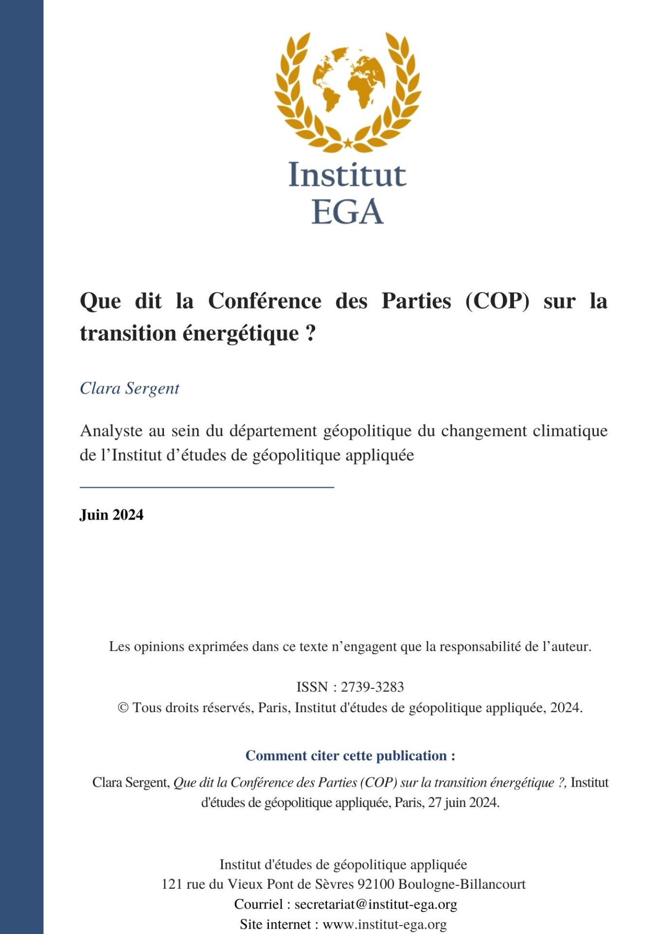 Que dit la Conférence des Parties (COP) sur la transition énergétique ...